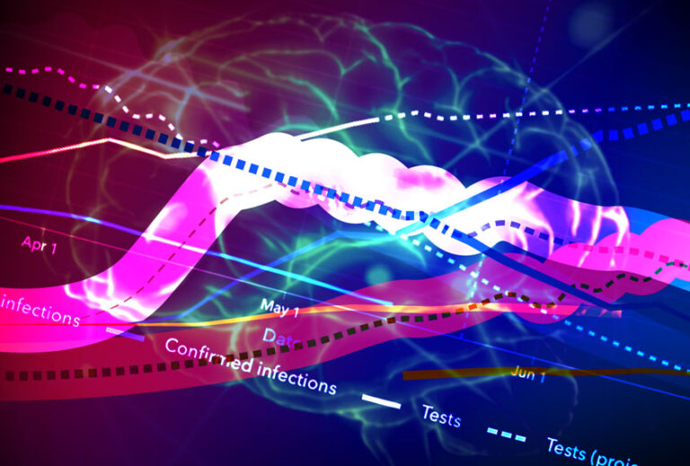 "This is your brain on Coronavirus" (Illustration by Salon/Getty Images/University of Washington)
