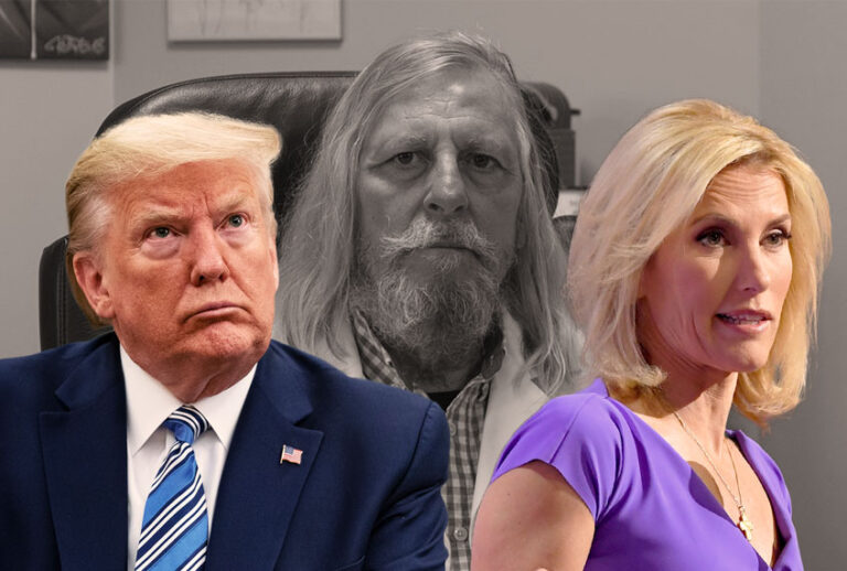 Donald Trump, Laura Ingraham, and Didier Raoult (AP Photo/Salon)