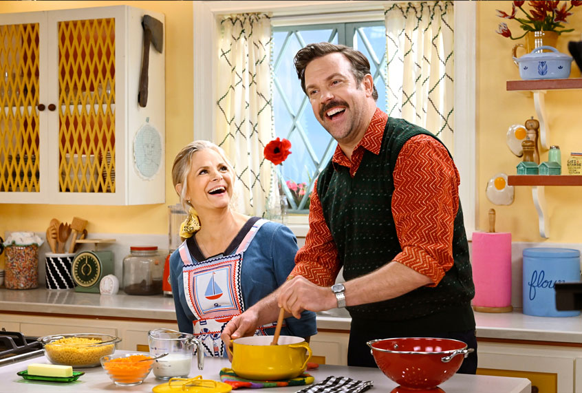 Amy Sedaris and Jason Sudeikis in "At Home With Amy Sedaris" (Phil Caruso/truTV)