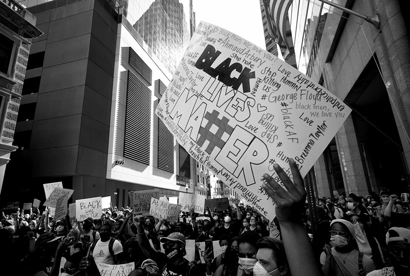 Demonstrators in Baltimore protest the murder of George Floyd (Devin Allen)