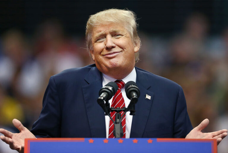 Republican presidential candidate Donald Trump speaks during a campaign rally at the American Airlines Center on September 14, 2015 in Dallas, Texas. (Tom Pennington/Getty Images)