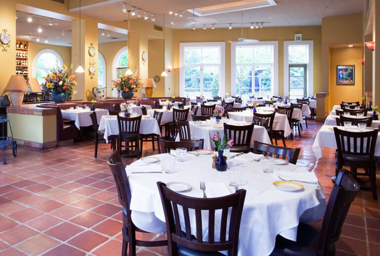 Tables and chairs in an empty restaurant (Getty Images)