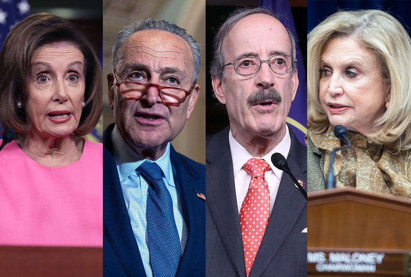Nancy Pelosi, Chuck Schumer, Eliot Engel and Carolyn Maloney (Getty Images/Salon)