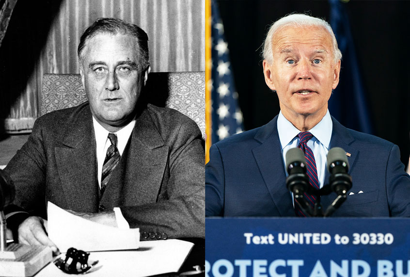 Franklin Delano Roosevelt, Joe Biden (Joshua Roberts/Universal History Archive/Getty Images/Salon)