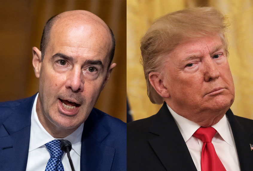 Labor Secretary Eugene Scalia and US President Donald Trump (Getty Images/Salon)