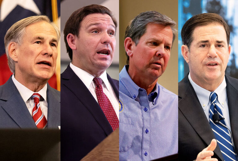 Ron DeSantis, Greg Abbott, Brian Kemp and Doug Ducey (Getty Images/Salon)