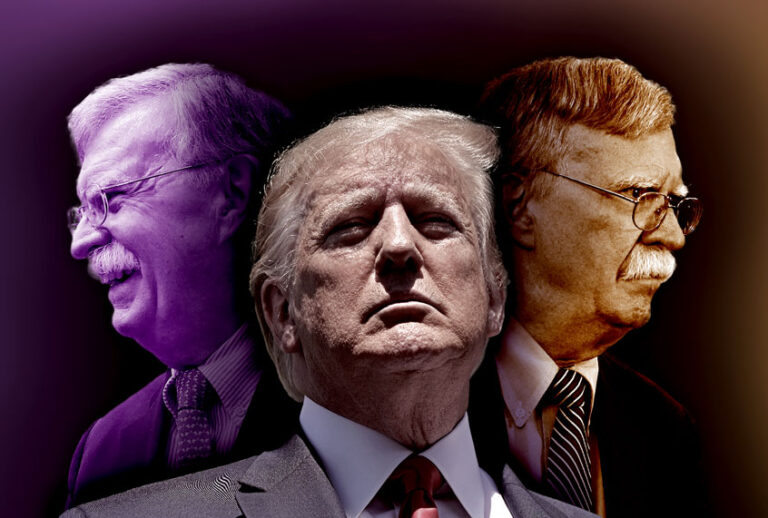 Donald Trump, and two-faced John Bolton (Photo illustration by Salon/Getty Images)