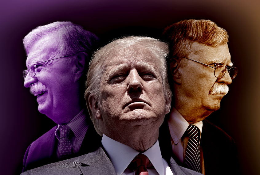 Donald Trump, and two-faced John Bolton (Photo illustration by Salon/Getty Images)