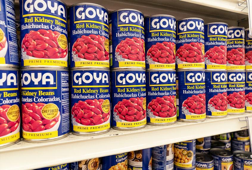 Products by Goya Foods Company seen on shelves of Stop&Shop supermarket (Lev Radin/Pacific Press/LightRocket via Getty Images)