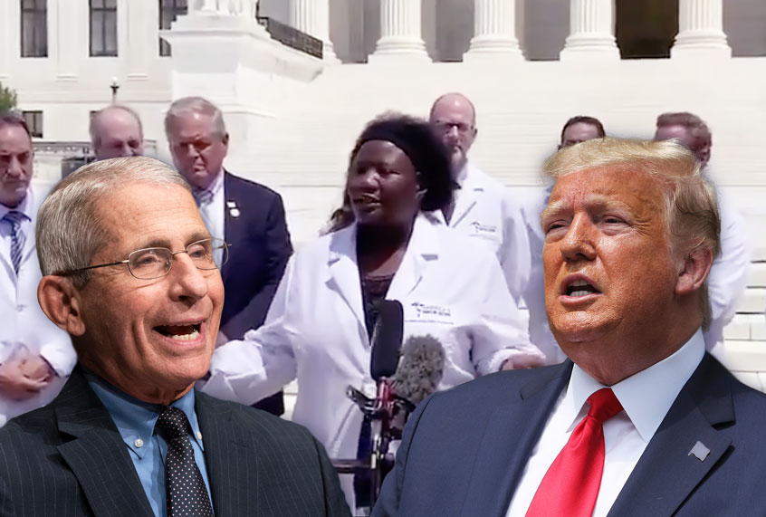 Stella Immanuel speaking about the use of Hydroxychloroquine as a treatment and preventative for the novel Coronavirus | Donald Trump | Anthony Fauci (Getty Images/Twitter/Salon)