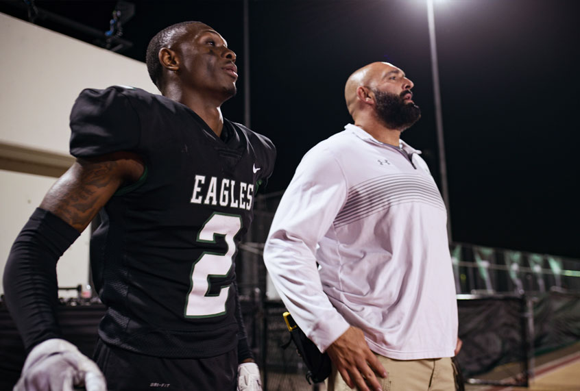 Rejzohn Wright in episode 5 of LAST CHANCE U (Netflix)