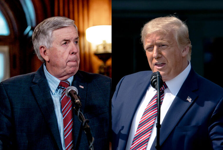 Gov. Mike Parson and President Donald Trump (Getty Images/Salon)