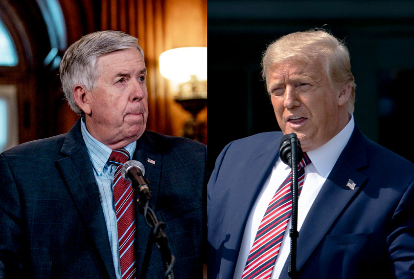 Gov. Mike Parson and President Donald Trump (Getty Images/Salon)