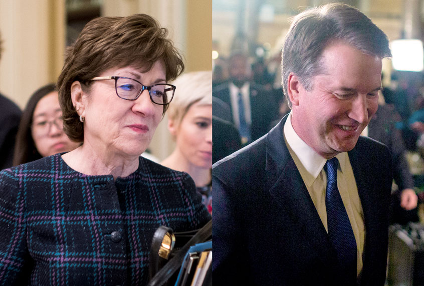 Susan Collins and Brett Kavanaugh (Getty Images/Salon)