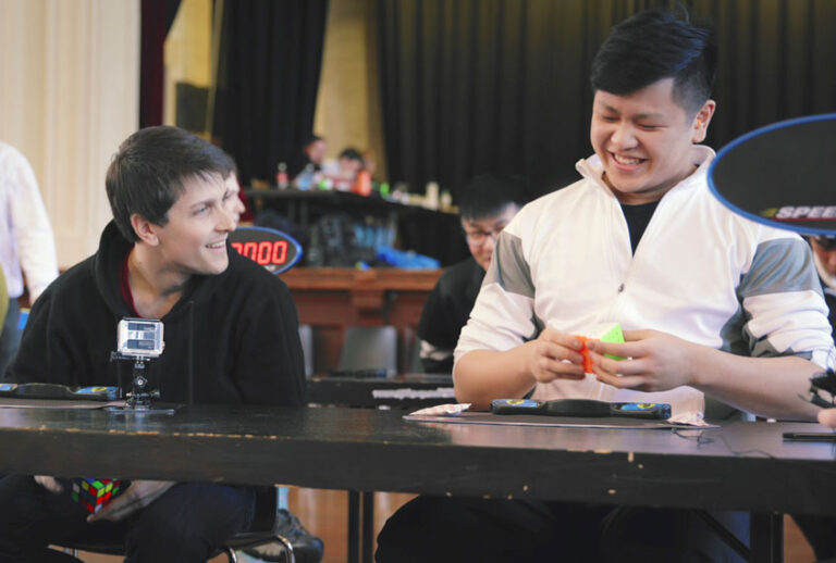 Feliks Zemdegs and Max Park in "The Speed Cubers" (Netflix)