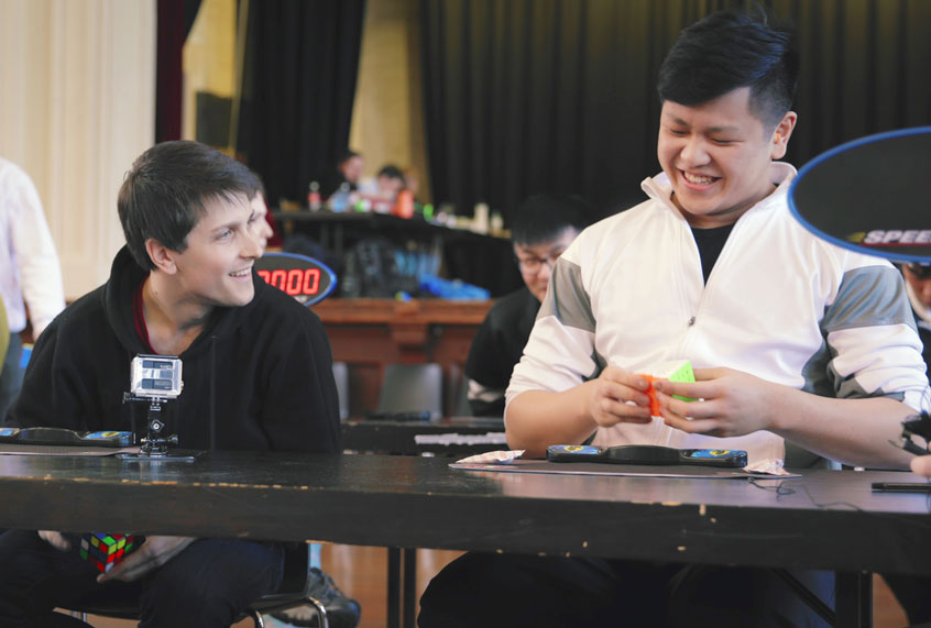 Feliks Zemdegs and Max Park in "The Speed Cubers" (Netflix)