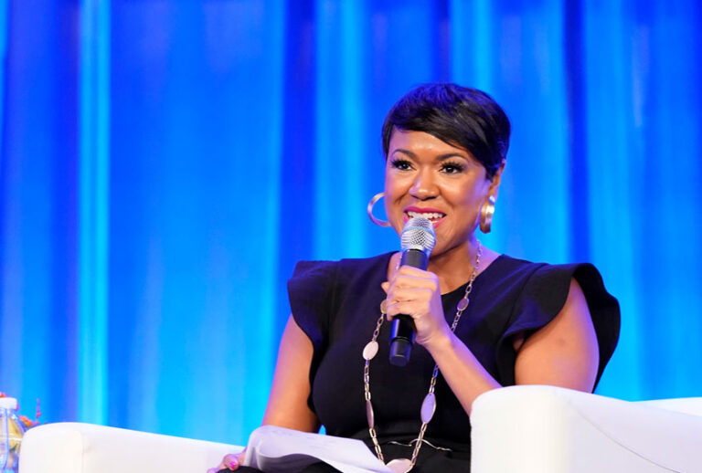 Tiffany D. Cross of The Beat DC speaks on stage during Texas Conference For Women 2019 at Austin Convention Center on October 24, 2019 in Austin, Texas. (Marla Aufmuth/Getty Images for Texas Conference for Women 2019)