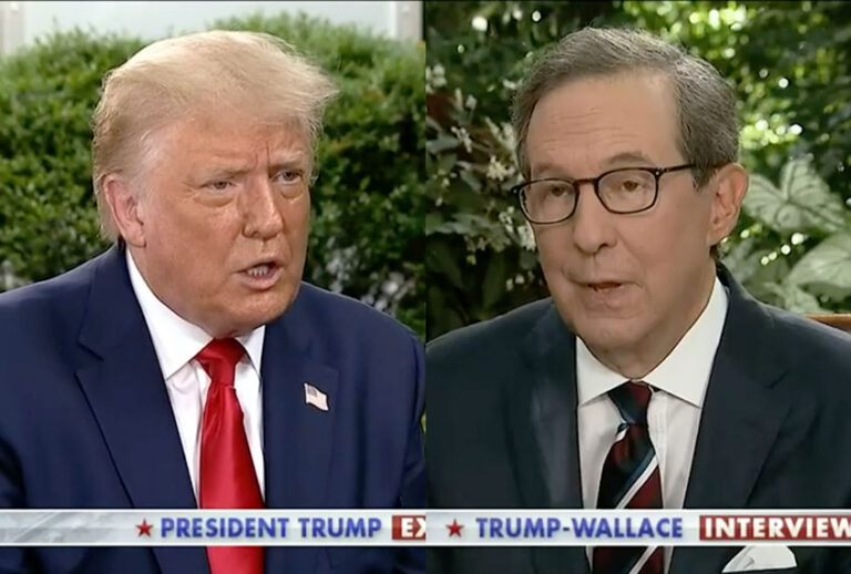 Donald Trump being interviewed by Chris Wallace (Fox News/Salon)