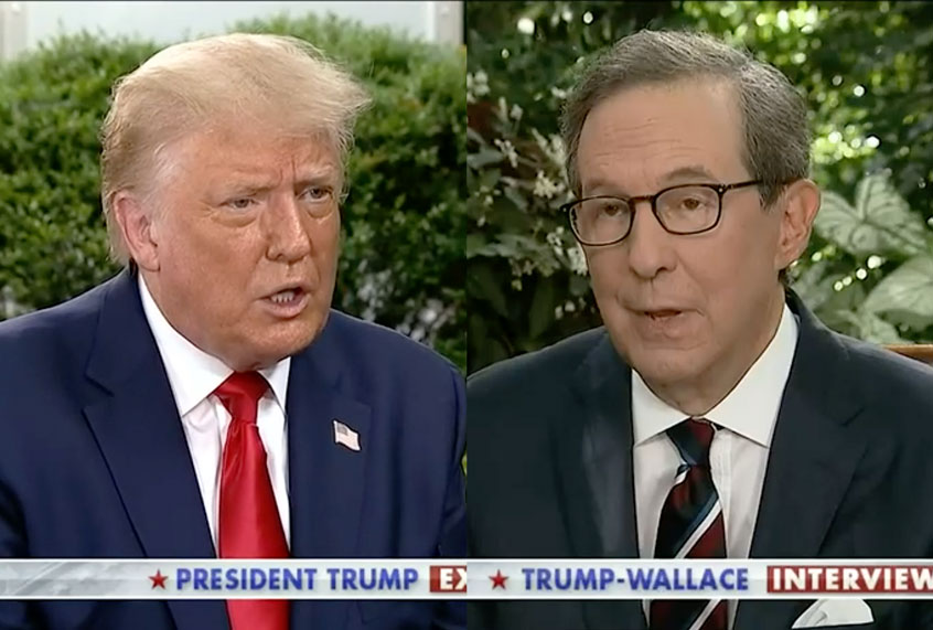 Donald Trump being interviewed by Chris Wallace (Fox News/Salon)