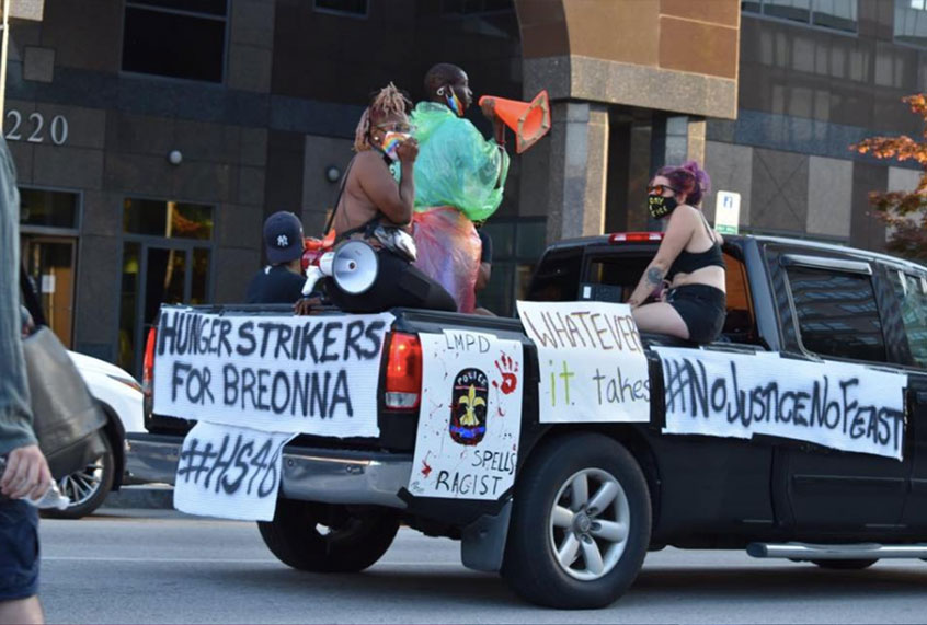 Hunger Strikers for Breonna protest in downtown Louisville (Hunger Strikers for Breonna)