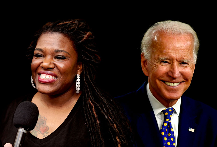 Joe Biden and Cori Bush (Getty Images/Salon)