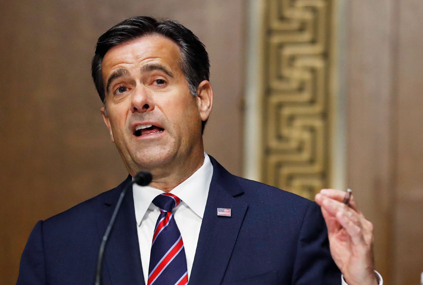 Director of National Intelligence John Ratcliffe, during his confirmation hearing before the Senate Intelligence Committee on May 5, 2020. (Andrew Harnik-Pool/Getty Images)
