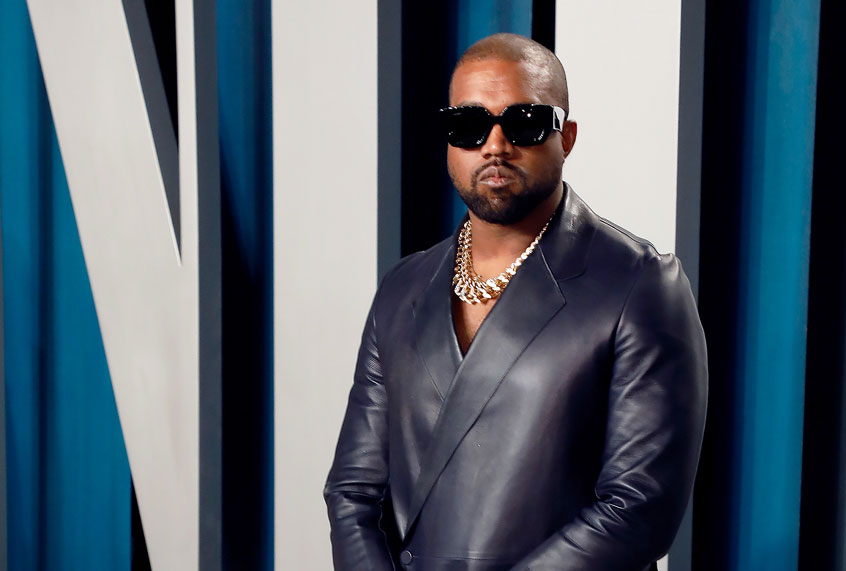 Kanye West attends the 2020 Vanity Fair Oscar Party at Wallis Annenberg Center for the Performing Arts on February 09, 2020 in Beverly Hills, California. (Taylor Hill/FilmMagic)