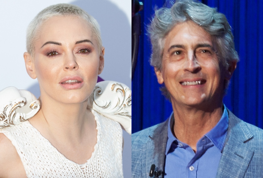 Rose McGowan at the Q Awards; Alexander Payne at the 66th San Sebastian International Film Festival (Jo Hale/Redferns; Carlos Alvarez/Getty Images)