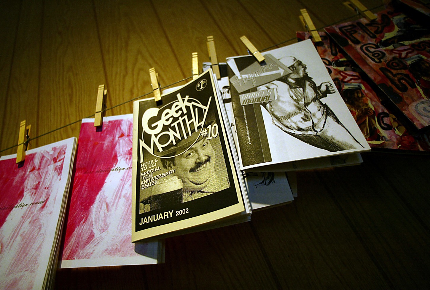 An exhibit on Zines at the Zine Scene at the Orange County Museum of Arts South Coast Plaza Gallery April 19, 2003 (Allen J. Schaben/Los Angeles Times via Getty Images)