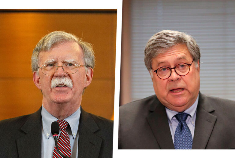 John Bolton and Bill Barr (Photo illustration by Salon/Getty Images)