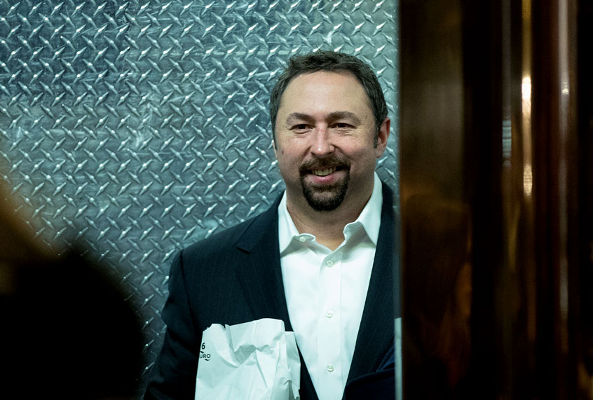 Jason Miller, communications director for the Trump transition team, arrives at Trump Tower, December 8, 2016 in New York City. President-elect Donald Trump and his transition team are in the process of filling cabinet and other high level positions for the new administration. (Drew Angerer/Getty Images)