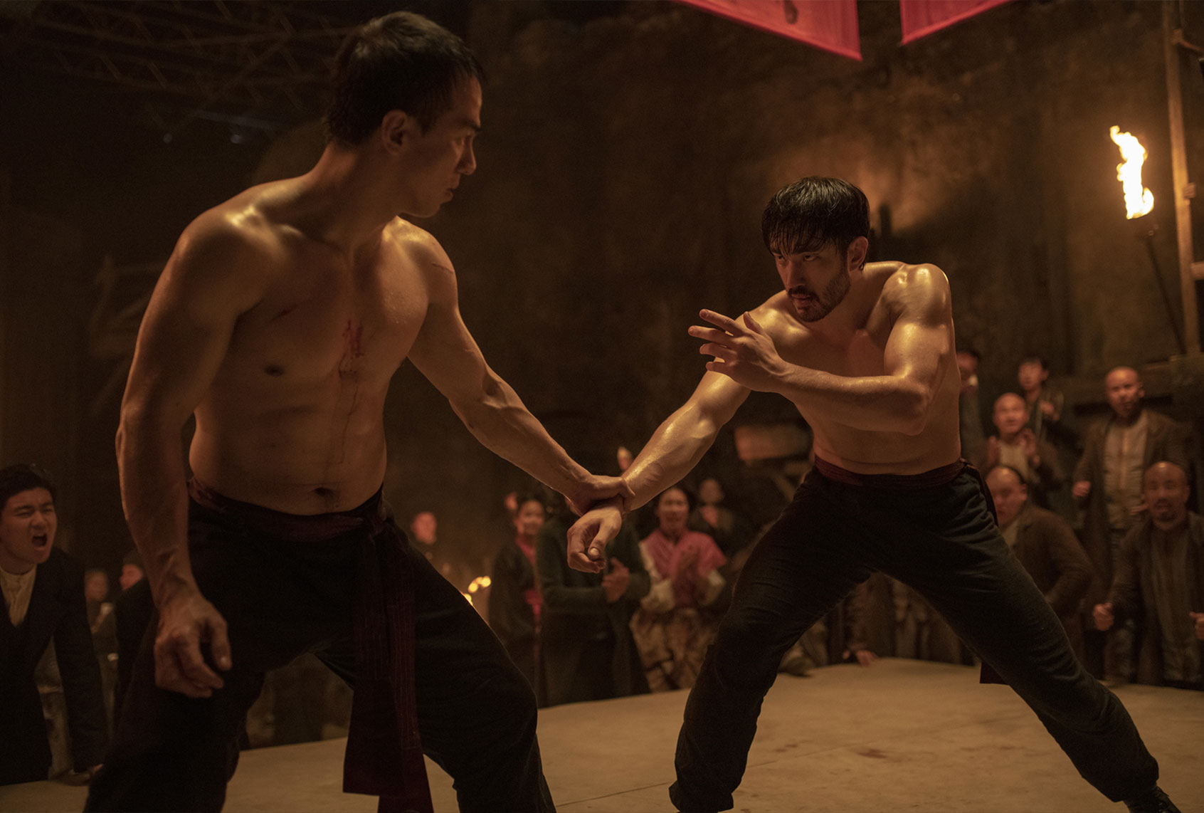 Joe Taslim (as Young Jun) and Andrew Koji (as Ah Sahm) in “Warrior” Season 2 (Graham Bartholomew/CINEMAX)