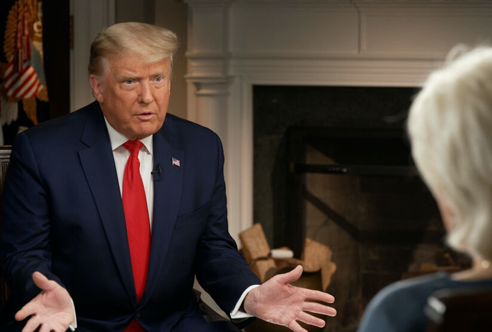 Donald Trump speaks to Lesley Stahl on "60 Minutes" (CBSNews/60 MINUTES ©2020CBS Broadcasting Inc.)