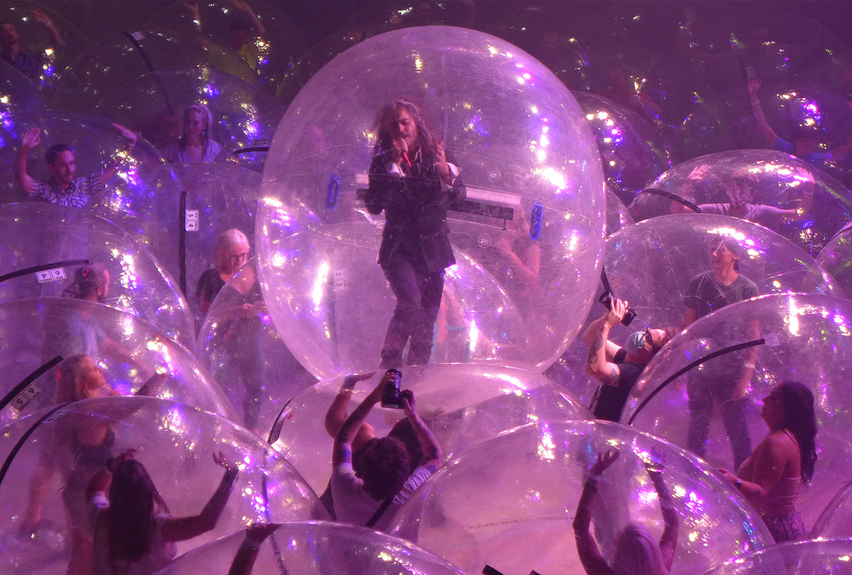 Wayne Coyne of The Flaming Lips in "Assassins of Youth" video (Scott Booker)