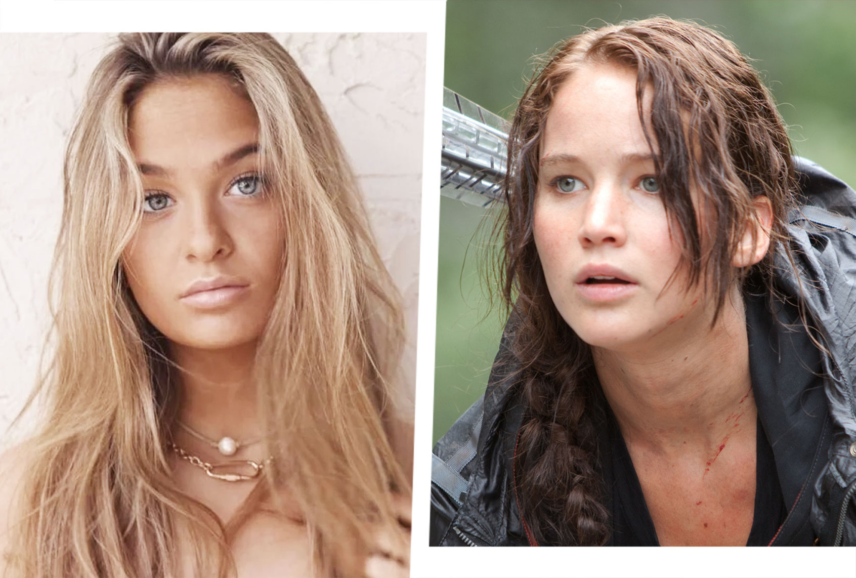 Claudia Conway and Katniss Everdeen (Photo illustration by Salon/Lionsgate/Instagram/@claudiamconway)