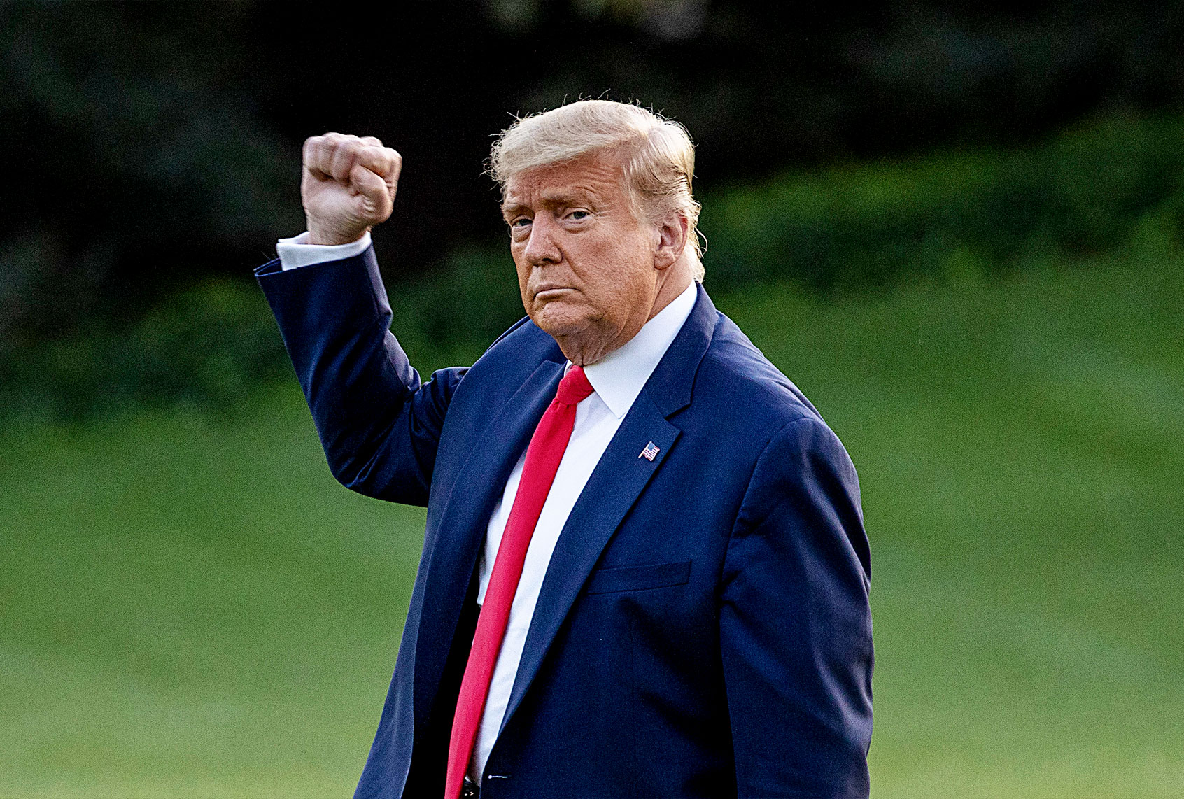 President Donald Trump walks on the south lawn of the White House on October 20, 2020 in Washington, DC. Trump is headed to a rally in Pennsylvania, first lady Melania Trump was to join him, but does not feel well and is recovering from Covid-19, he last event was August's Republican National Convention speech at the White House. (Tasos Katopodis/Getty Images)