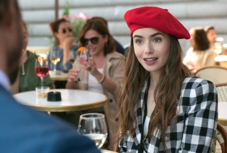 Lily Collins in Darren Star's "Emily in Paris" (Netflix)