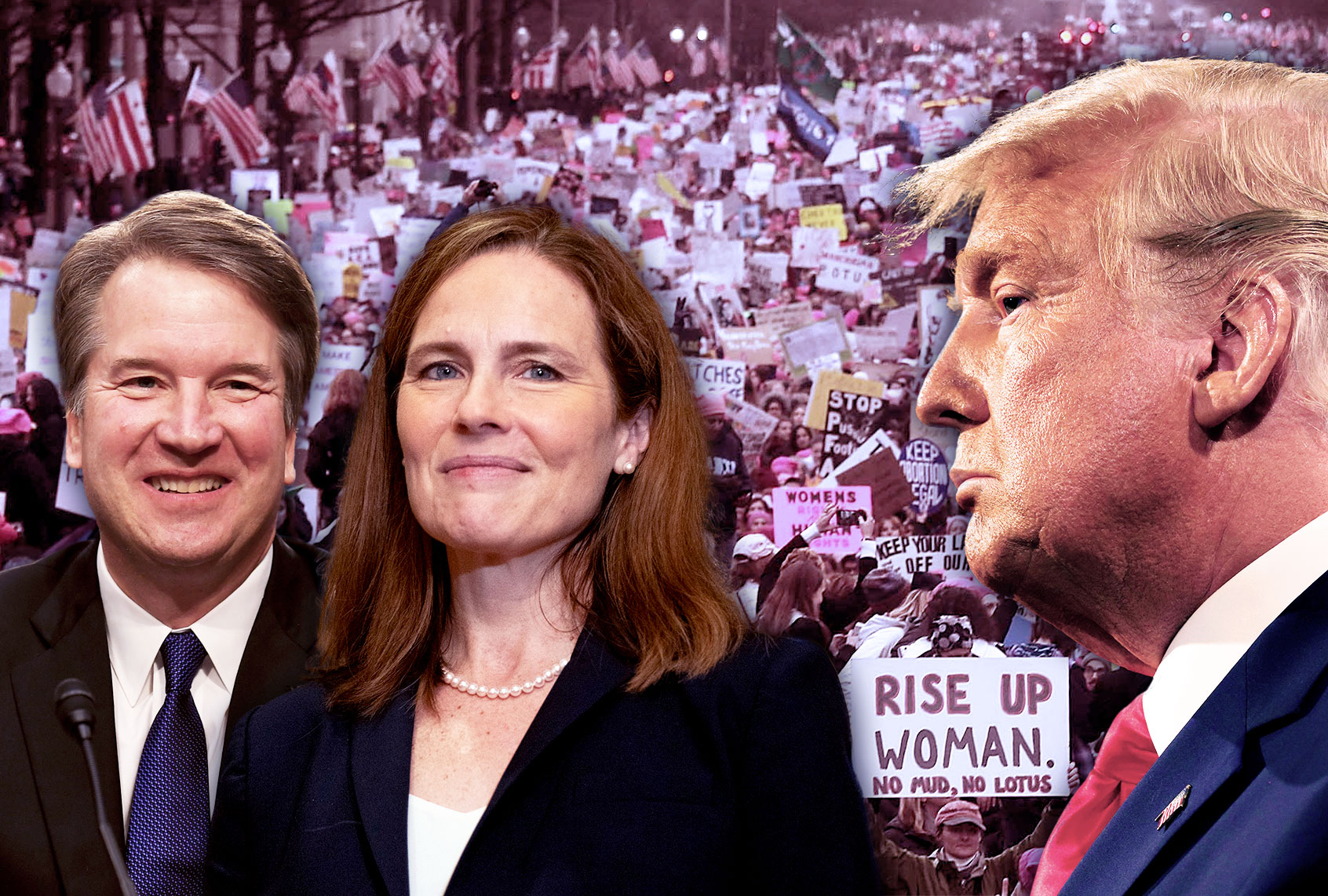 Brett Kavanaugh, Amy Coney Barrett and Donald Trump (Photo illustration by Salon/Getty Images)