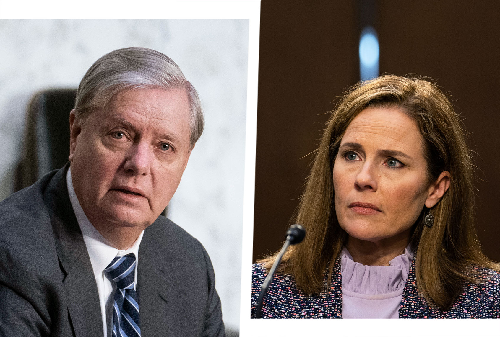 Lindsey Graham and Amy Coney Barrett (Photo illustration by Salon/Getty Images)