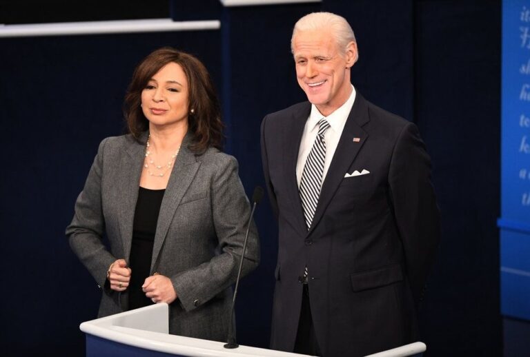 Maya Rudolph as Kamala Harris and Jim Carrey as Joe Biden on "Saturday Night Live" (Will Heath/NBC)