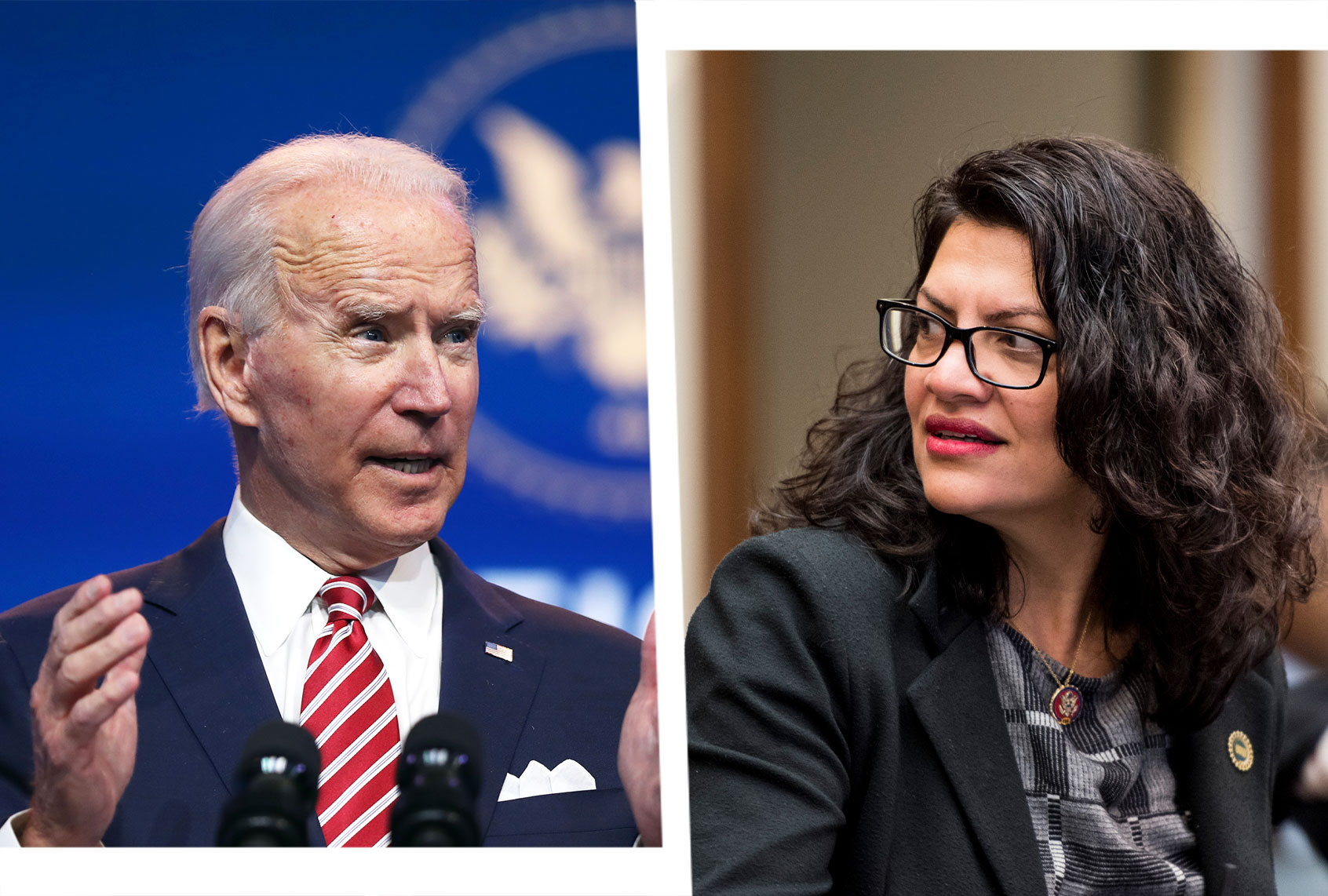 Joe Biden and Rashida Tlaib (Photo illustration by Salon/Getty Images)