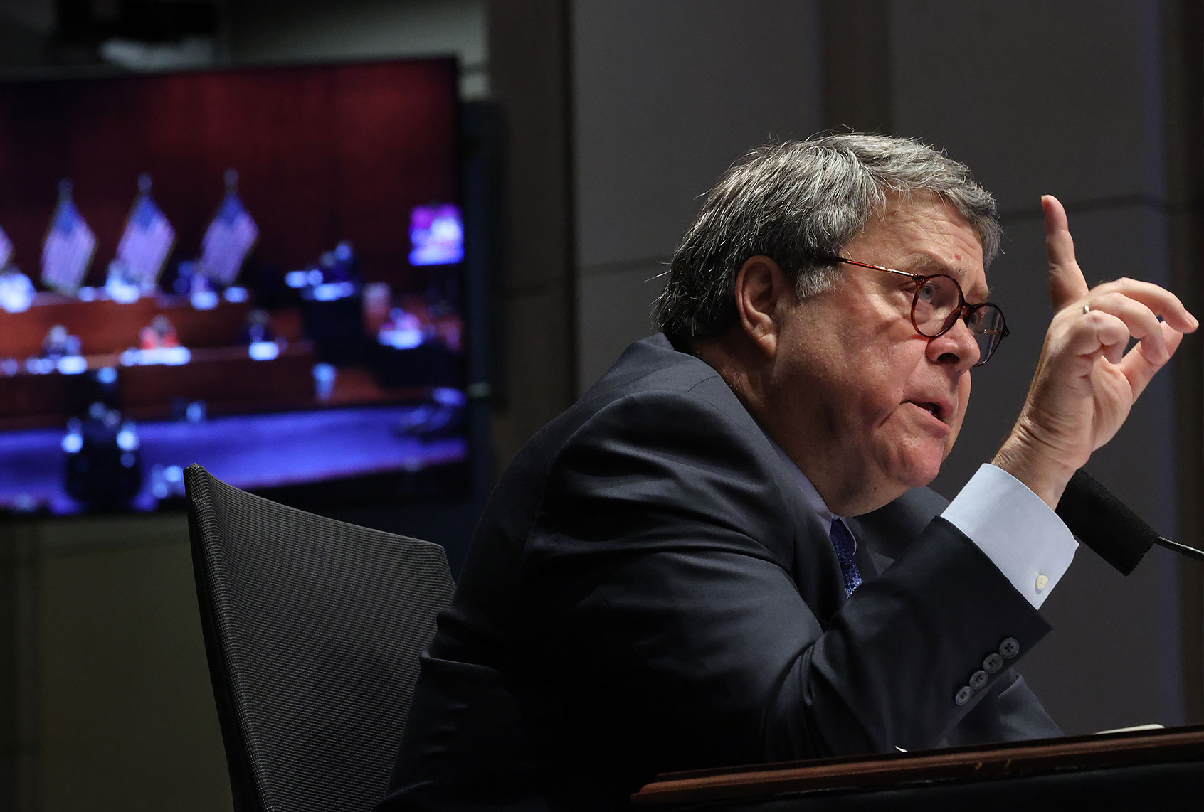 U.S. Attorney General William Barr testifies before the House Judiciary Committee in the Congressional Auditorium at the U.S. Capitol Visitors Center July 28, 2020 in Washington, DC. (Chip Somodevilla/Getty Images)