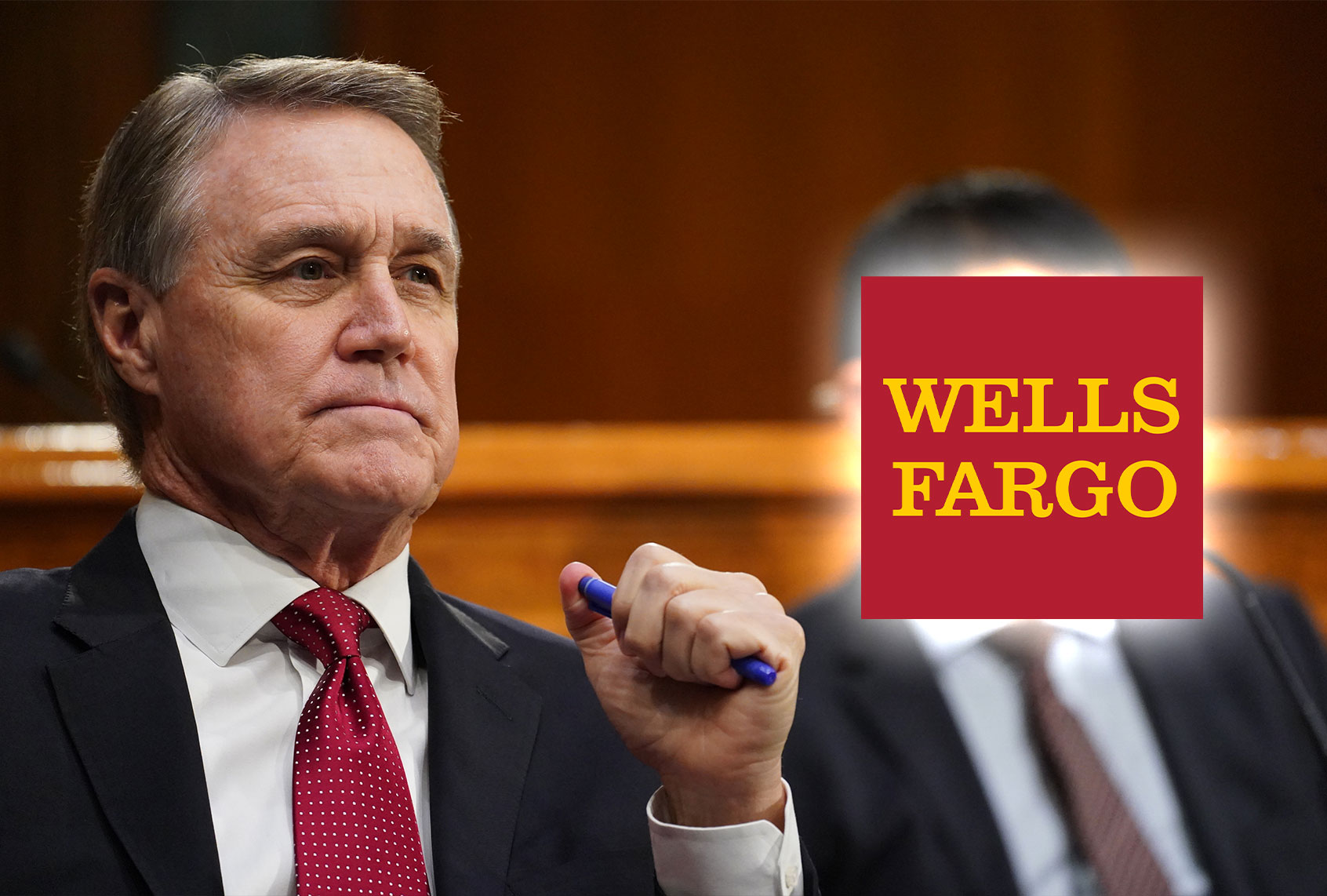 David Perdue | Wells Fargo logo (Photo illustration by Salon/Getty Images)