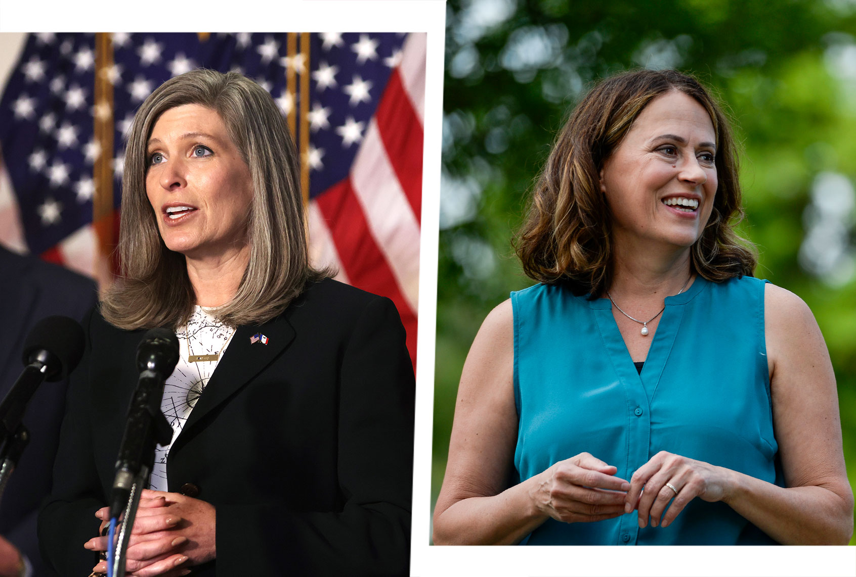 Joni Ernst / Theresa Greenfield (Photo illustration by Salon/Getty Images)
