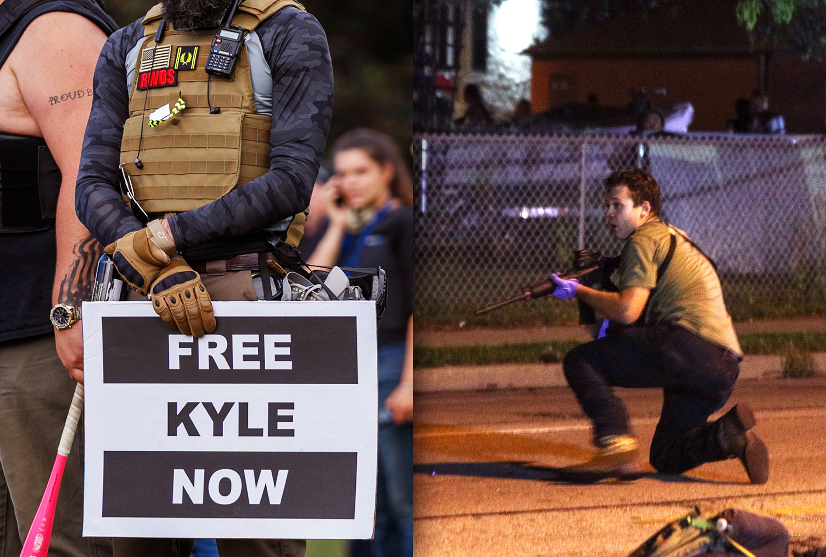 Kyle Rittenhouse and the Proud Boys (Photo illustration by Salon/Getty Images)