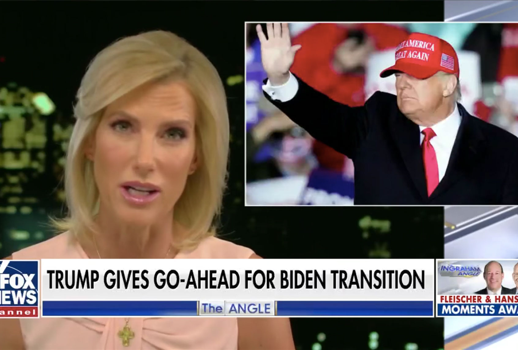 Laura Ingraham on The Ingraham Angle (Fox News)