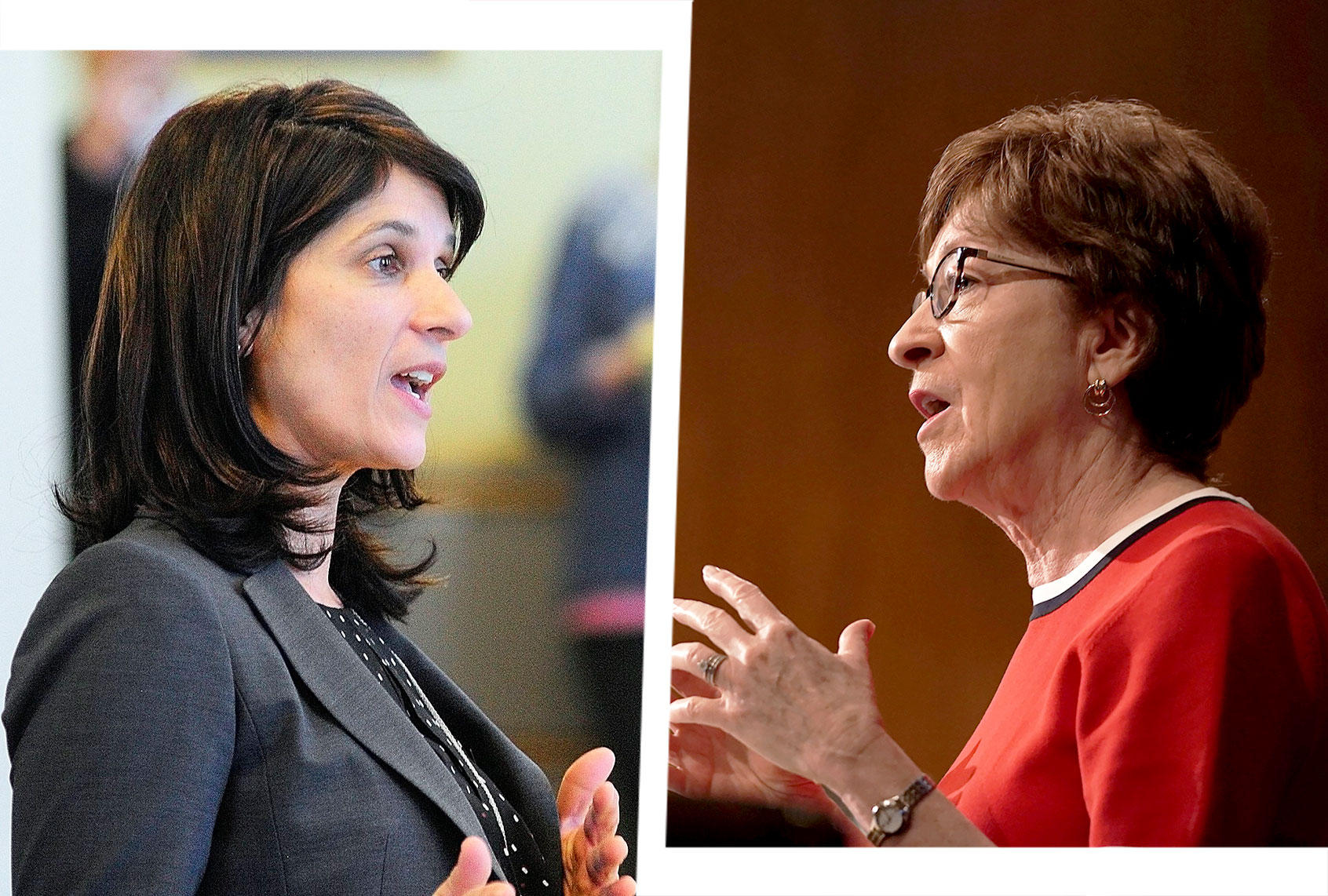 Susan Collins / Sara Gideon (Photo illustration by Salon/Getty Images)
