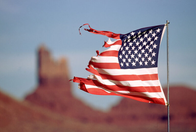 A tattered American flag (Getty Images)