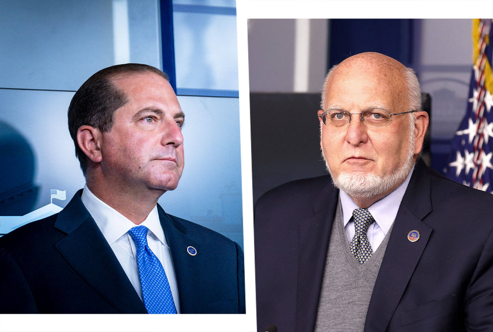 Alex Azar and Robert Redfield (Photo illustration by Salon/Getty Images)