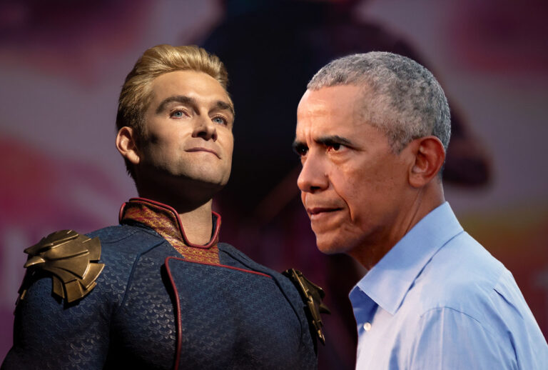 Homelander of "The Boys" | Barack Obama (PHoto illustration by Salon/Getty Images/Amazon Studios)